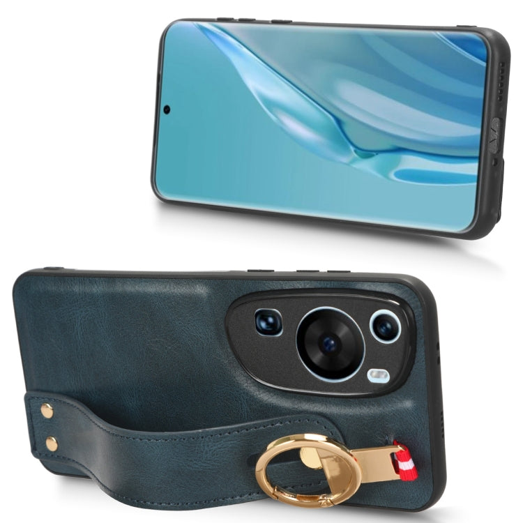 For Huawei P60 Art Wristband Leather Back Phone Case