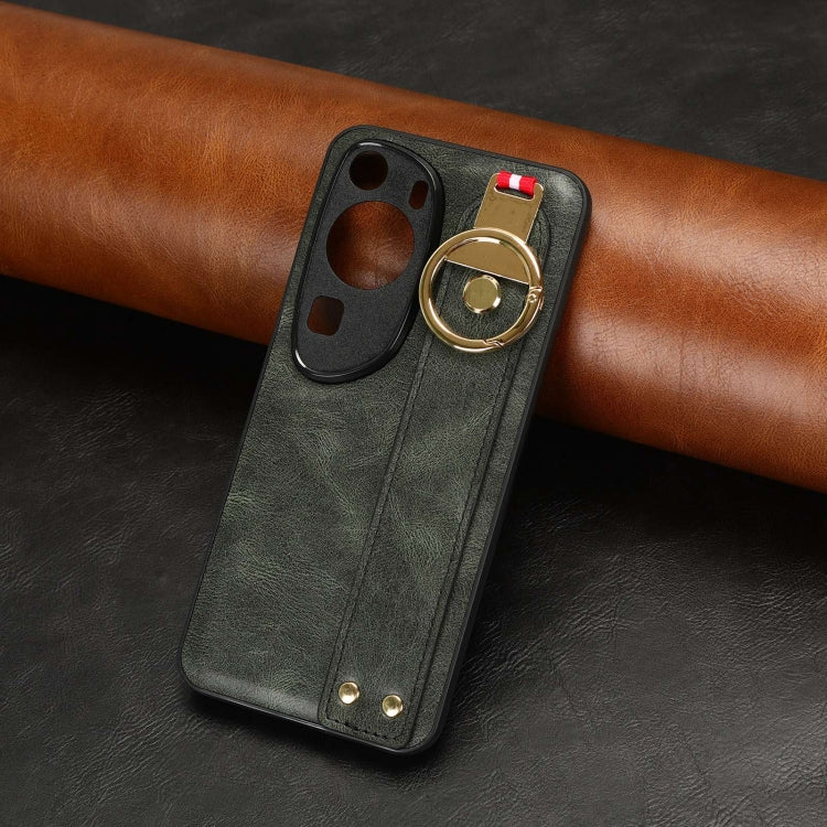 For Huawei P60 Art Wristband Leather Back Phone Case