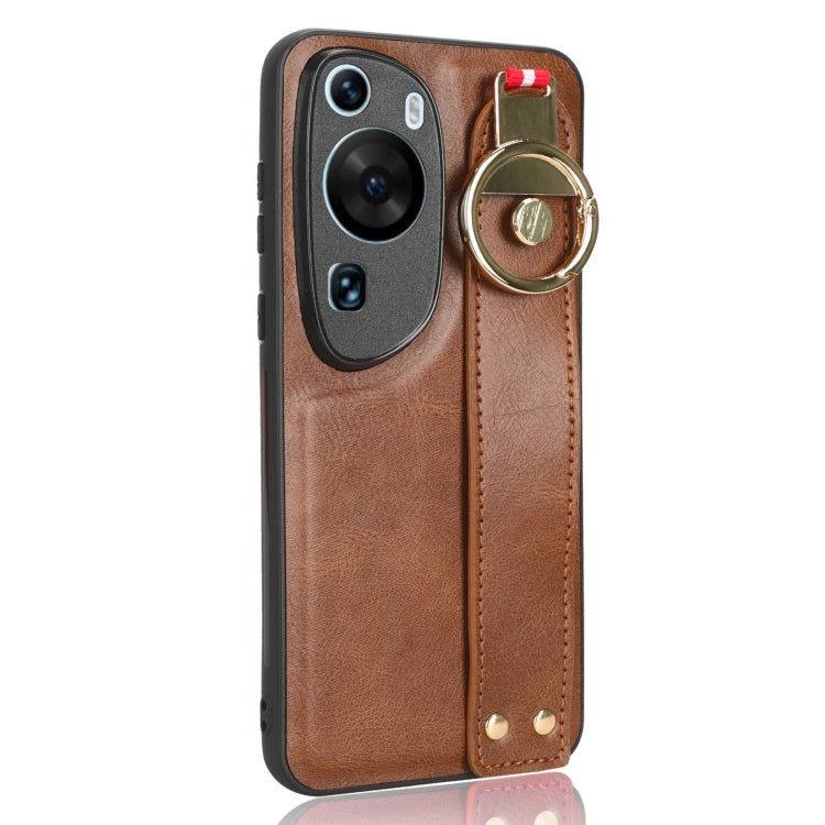 For Huawei P60 Art Wristband Leather Back Phone Case