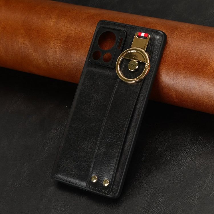 For Motorola Edge 30 Ultra Wristband Leather Back Phone Case