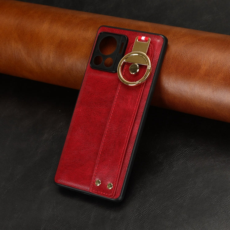For Motorola Edge 30 Ultra Wristband Leather Back Phone Case