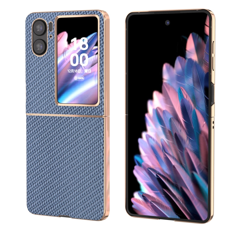 For OPPO Find N2 Flip Nano Electroplating Carbon Fiber Texture Phone Case