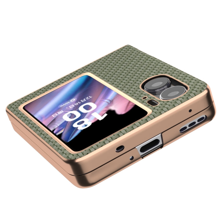 For OPPO Find N2 Flip Nano Electroplating Carbon Fiber Texture Phone Case