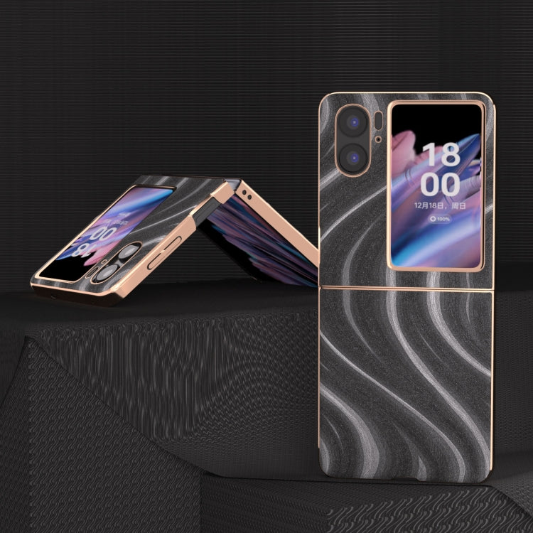 For OPPO Find N2 Flip Nano Electroplating Galactic Pattern Protective Phone Case