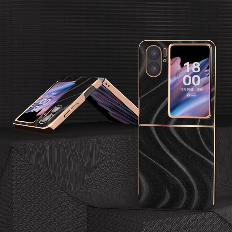 For OPPO Find N2 Flip Nano Electroplating Galactic Pattern Protective Phone Case