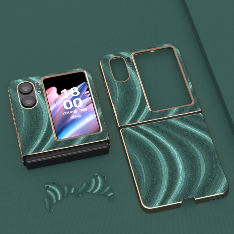 For OPPO Find N2 Flip Nano Electroplating Galactic Pattern Protective Phone Case