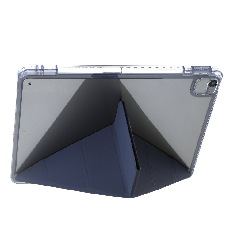 For iPad Air / Air 2 / 9.7 2018 / 2017 Clear Acrylic Deformation Leather Tablet Case