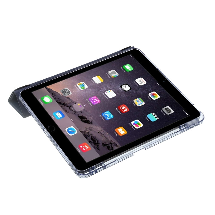For iPad Air / Air 2 / 9.7 2018 / 2017 Clear Acrylic Deformation Leather Tablet Case