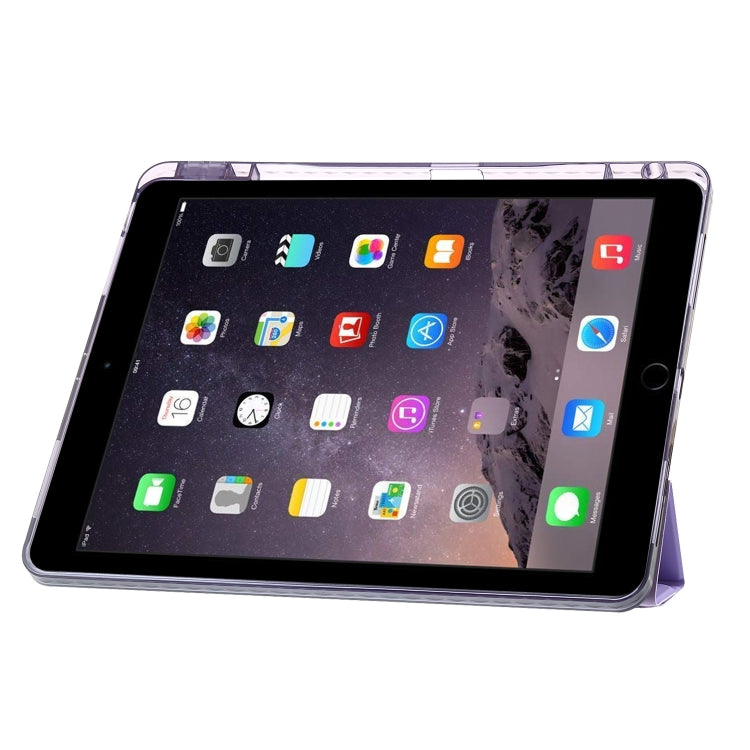 For iPad Air / Air 2 / 9.7 2018 / 2017 Clear Acrylic Deformation Leather Tablet Case