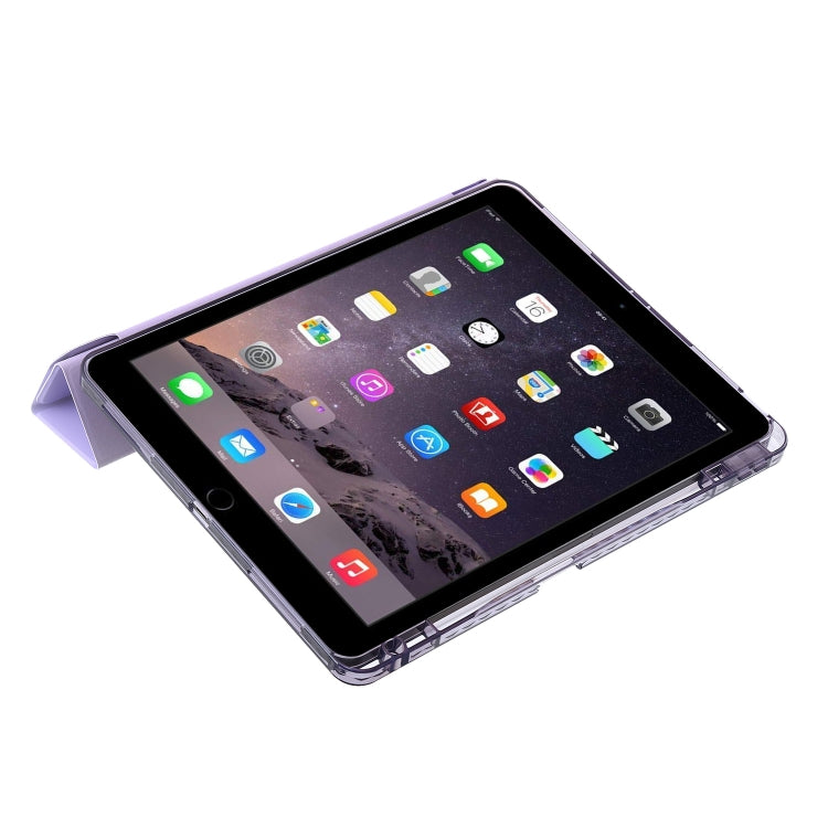 For iPad Air / Air 2 / 9.7 2018 / 2017 Clear Acrylic Deformation Leather Tablet Case
