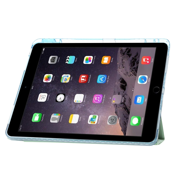 For iPad Air / Air 2 / 9.7 2018 / 2017 Clear Acrylic Deformation Leather Tablet Case
