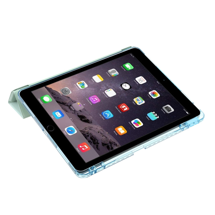 For iPad Air / Air 2 / 9.7 2018 / 2017 Clear Acrylic Deformation Leather Tablet Case
