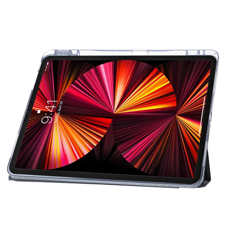 For iPad Pro 11 2022 / 2021 / 2020 Clear Acrylic Deformation Leather Tablet Case