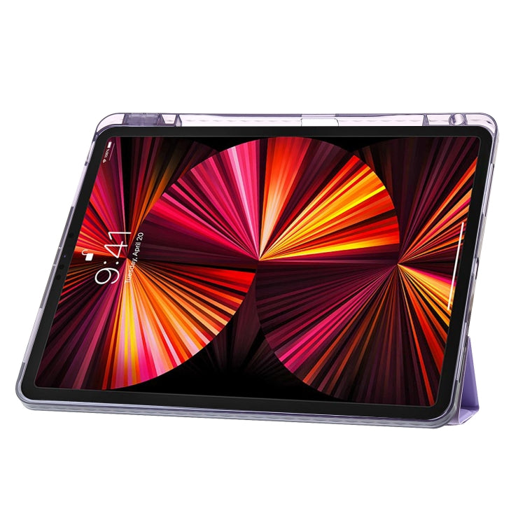 For iPad Pro 11 2022 / 2021 / 2020 Clear Acrylic Deformation Leather Tablet Case