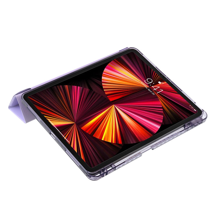 For iPad Pro 11 2022 / 2021 / 2020 Clear Acrylic Deformation Leather Tablet Case