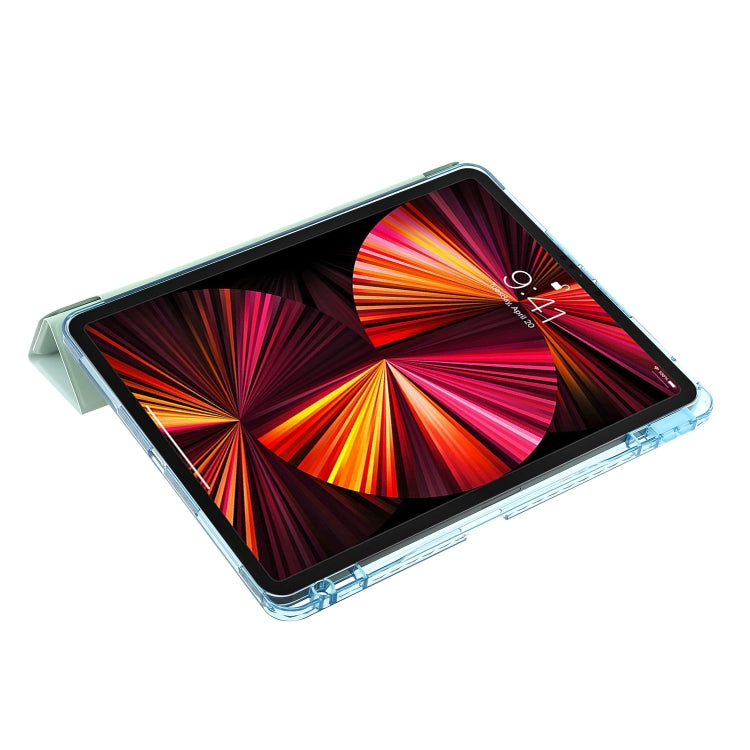 For iPad Pro 11 2022 / 2021 / 2020 Clear Acrylic Deformation Leather Tablet Case