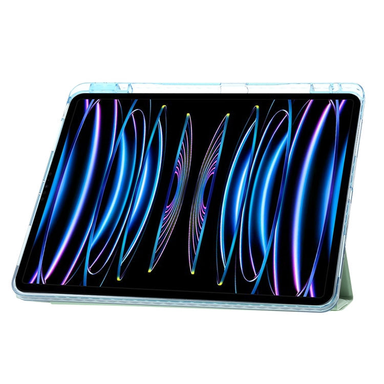 For iPad Pro 12.9 2022 / 2021 / 2020 Clear Acrylic Deformation Leather Tablet Case