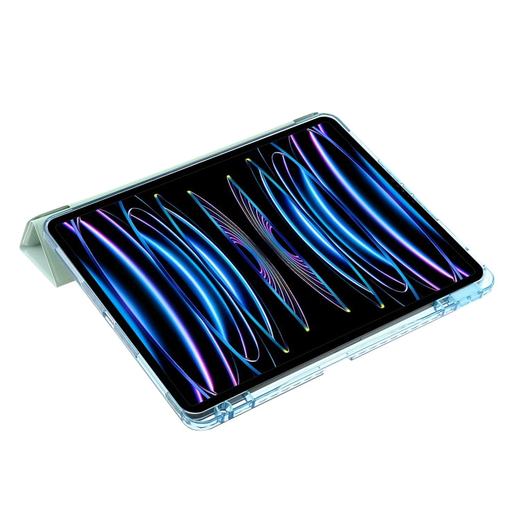For iPad Pro 12.9 2022 / 2021 / 2020 Clear Acrylic Deformation Leather Tablet Case