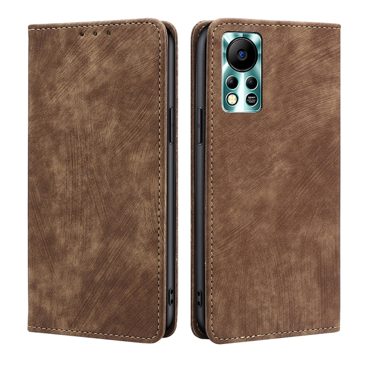 For Infinix Hot 11s NFC RFID Anti-theft Brush Magnetic Leather Phone Case