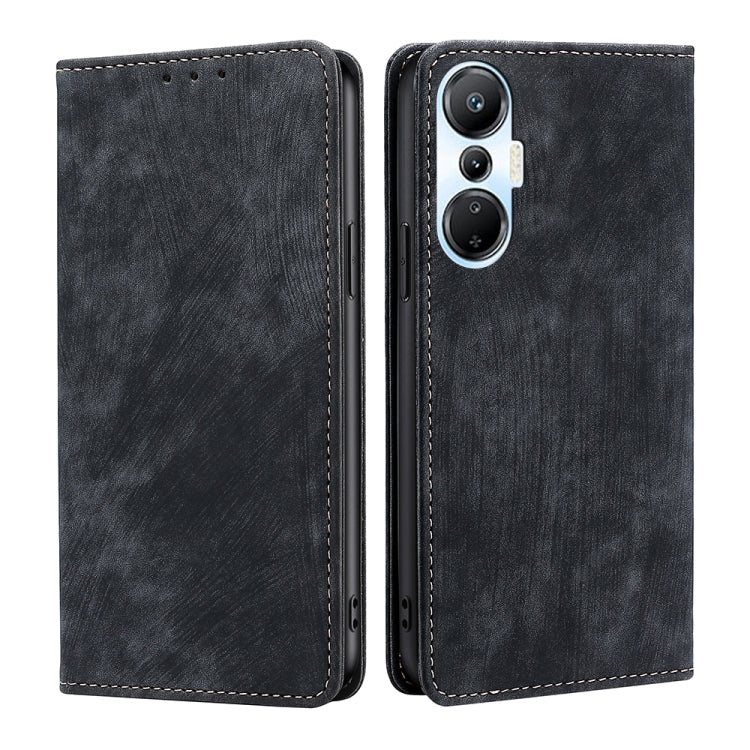 For Infinix Hot 20S RFID Anti-theft Brush Magnetic Leather Phone Case