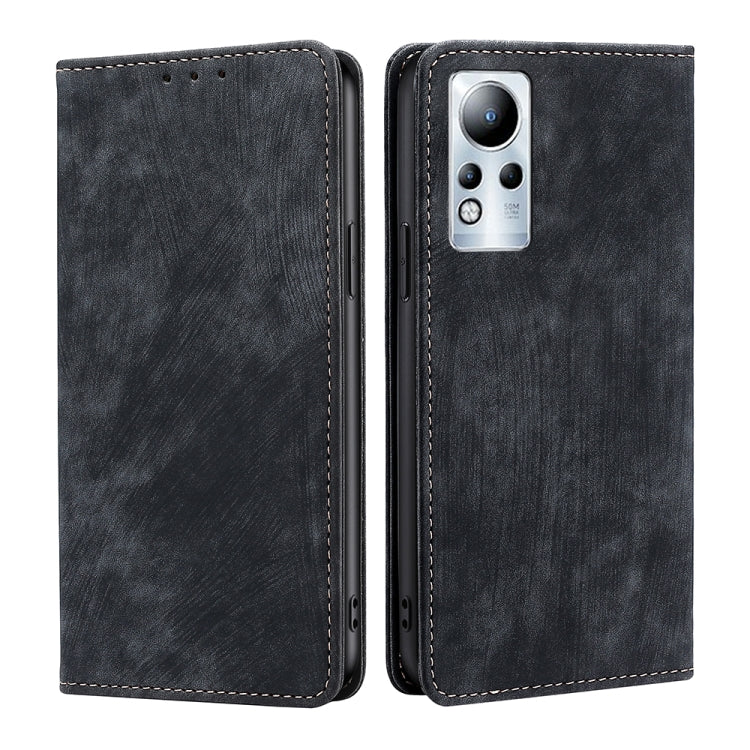 For Infinix Note 11 RFID Anti-theft Brush Magnetic Leather Phone Case