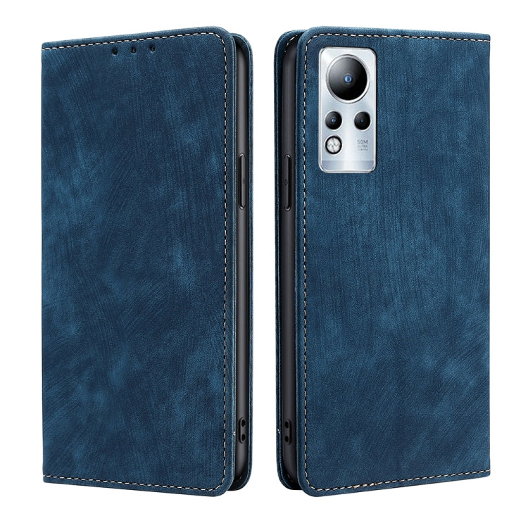 For Infinix Note 11 RFID Anti-theft Brush Magnetic Leather Phone Case