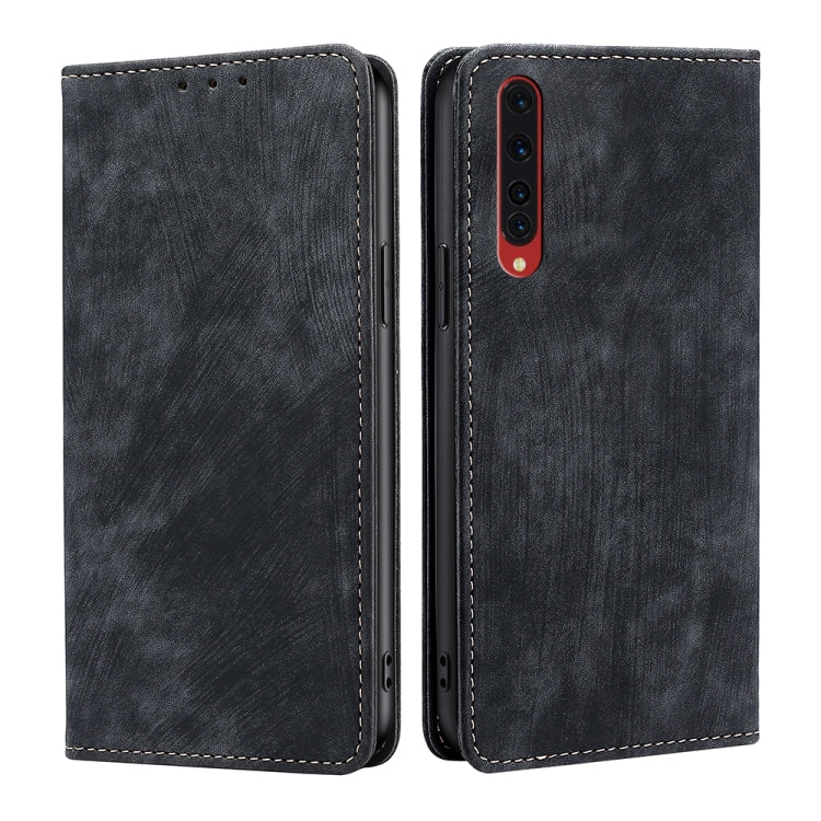For Rakuten Big RFID Anti-theft Brush Magnetic Leather Phone Case