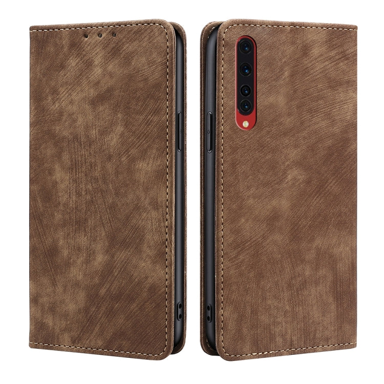 For Rakuten Big RFID Anti-theft Brush Magnetic Leather Phone Case