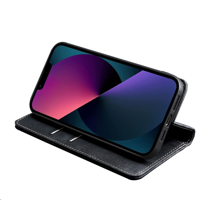 For Xiaomi Redmi Note 12 4G Global RFID Anti-theft Brush Magnetic Leather Phone Case