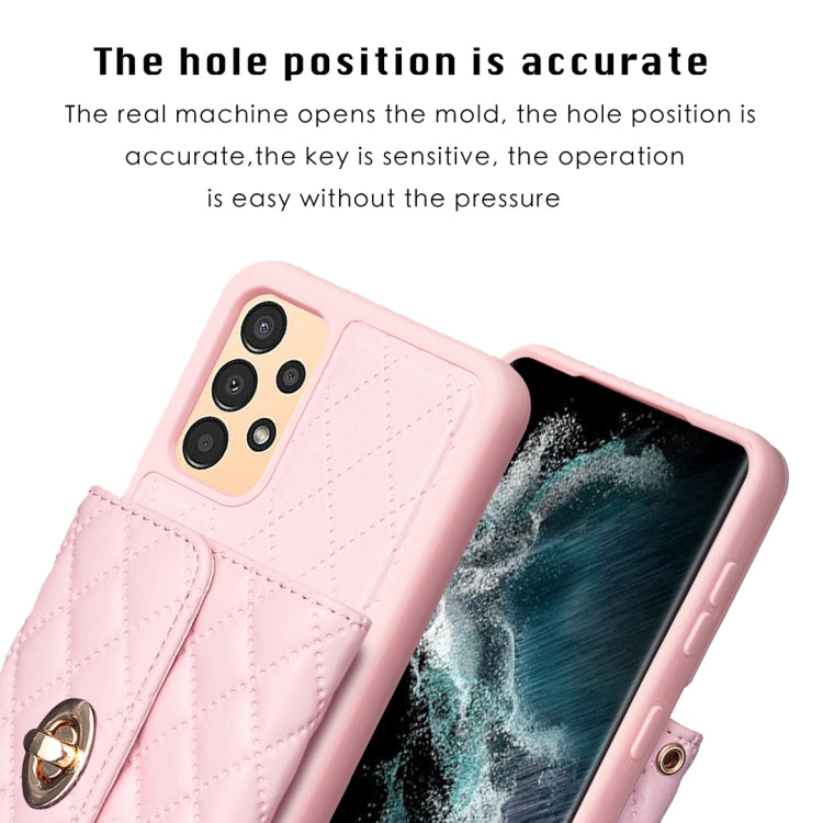 For Samsung Galaxy A13 4G Horizontal Metal Buckle Wallet Rhombic Leather Phone Case