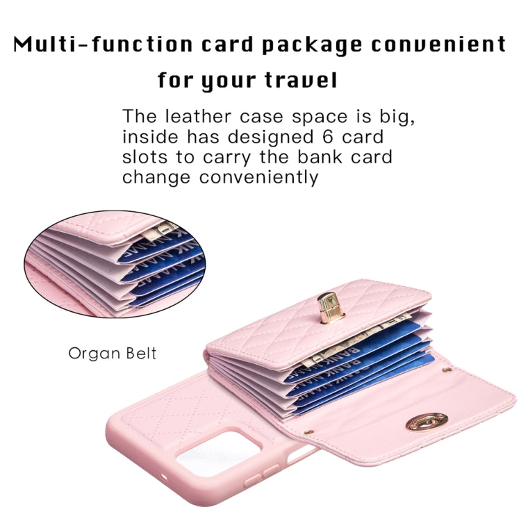 For Samsung Galaxy A13 4G Horizontal Metal Buckle Wallet Rhombic Leather Phone Case