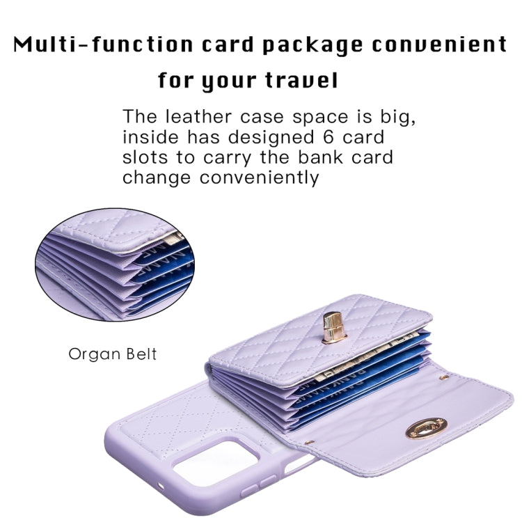 For Samsung Galaxy A13 4G Horizontal Metal Buckle Wallet Rhombic Leather Phone Case