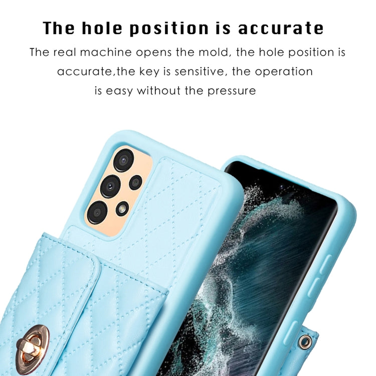 For Samsung Galaxy A13 4G Horizontal Metal Buckle Wallet Rhombic Leather Phone Case