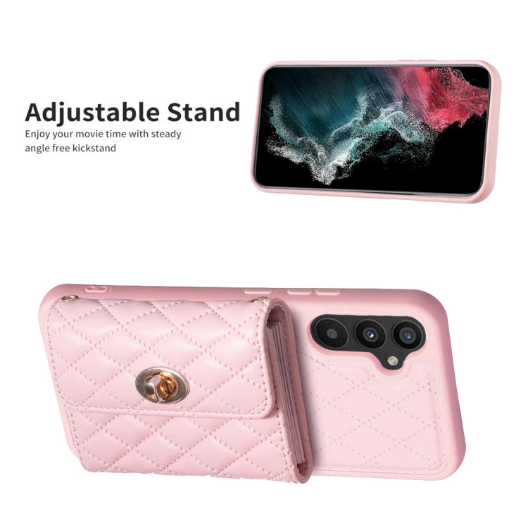 For Samsung Galaxy A34 5G Horizontal Metal Buckle Wallet Rhombic Leather Phone Case