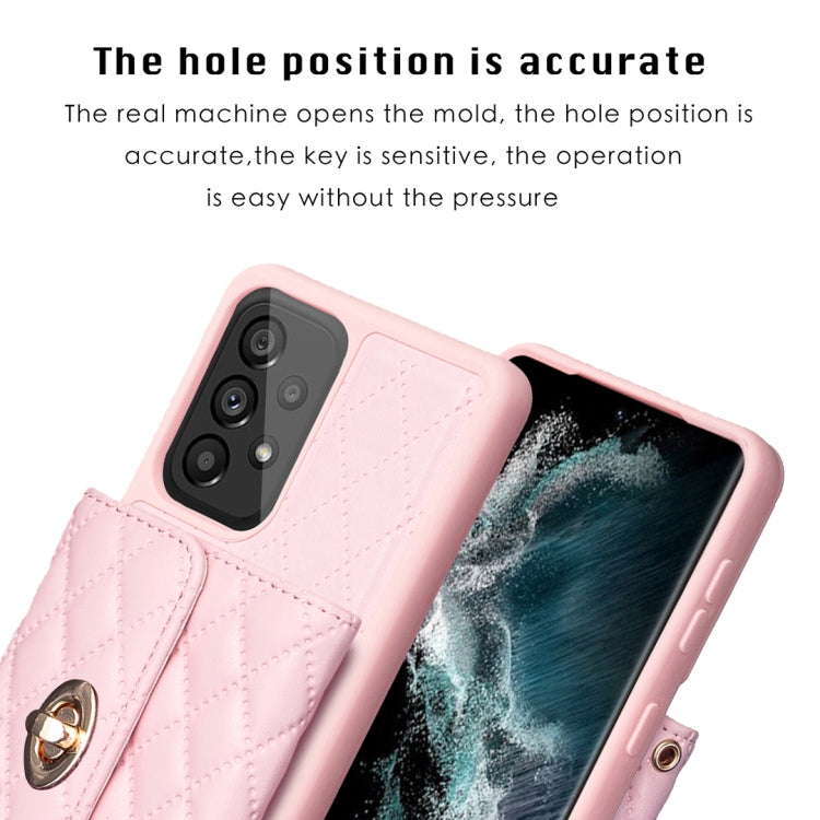 For Samsung Galaxy A53 5G Horizontal Metal Buckle Wallet Rhombic Leather Phone Case