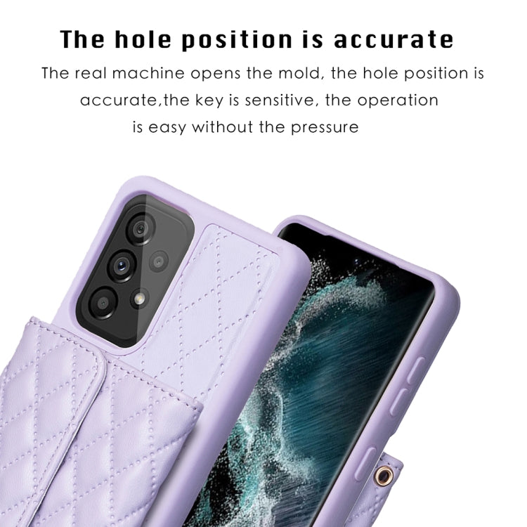 For Samsung Galaxy A53 5G Horizontal Metal Buckle Wallet Rhombic Leather Phone Case