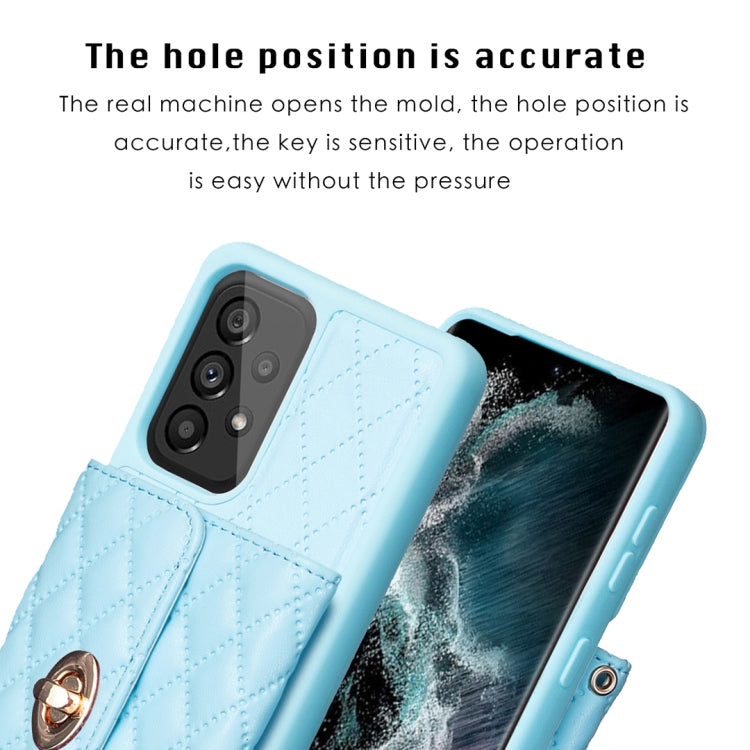 For Samsung Galaxy A53 5G Horizontal Metal Buckle Wallet Rhombic Leather Phone Case