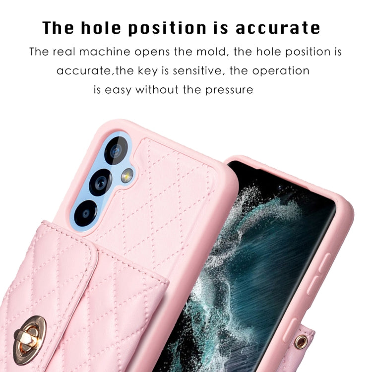 For Samsung Galaxy A54 5G Horizontal Metal Buckle Wallet Rhombic Leather Phone Case