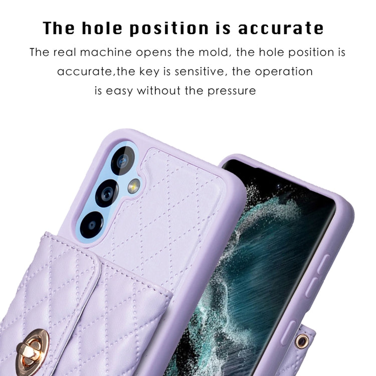 For Samsung Galaxy A54 5G Horizontal Metal Buckle Wallet Rhombic Leather Phone Case