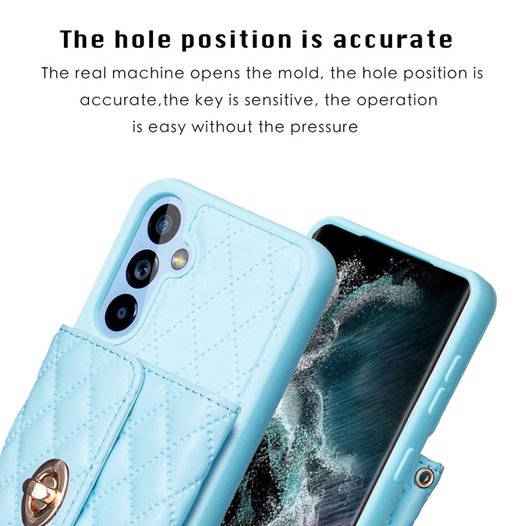 For Samsung Galaxy A54 5G Horizontal Metal Buckle Wallet Rhombic Leather Phone Case