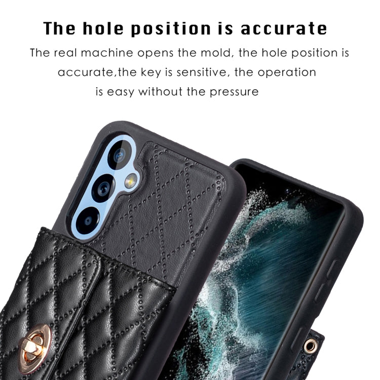 For Samsung Galaxy A54 5G Horizontal Metal Buckle Wallet Rhombic Leather Phone Case