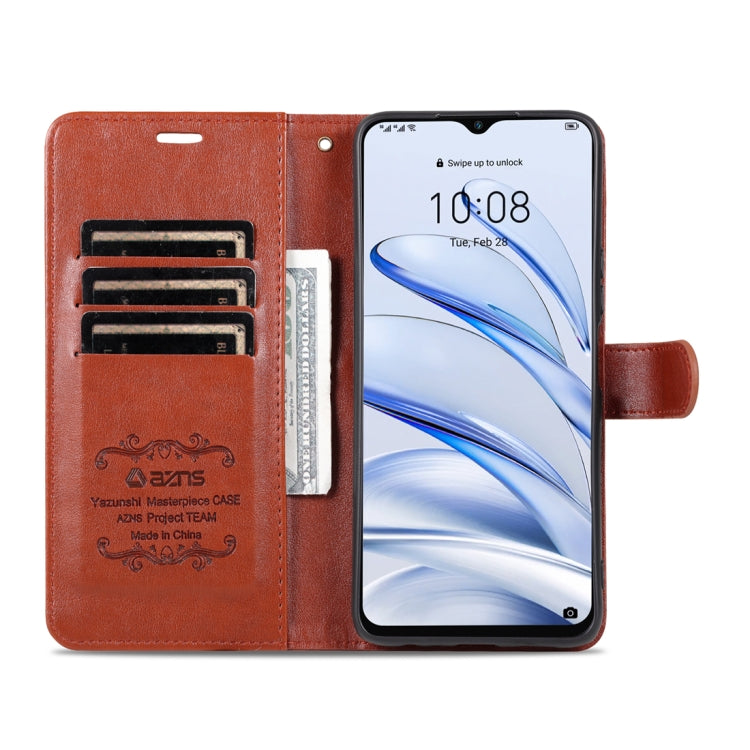 For Honor 70 Lite AZNS Sheepskin Texture Flip Leather Phone Case