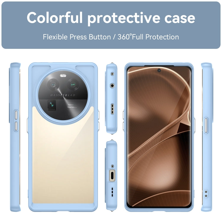For OPPO Find X6 5G Colorful Series Acrylic + TPU Phone Case