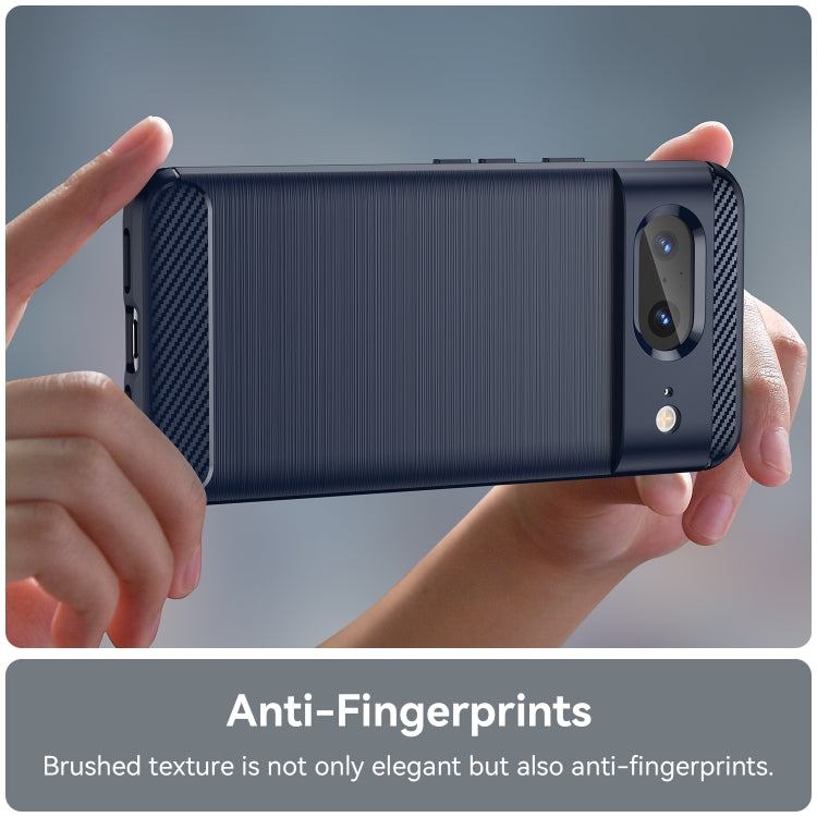 For Google Pixel 8 Carbon Fiber Brushed Texture TPU Case