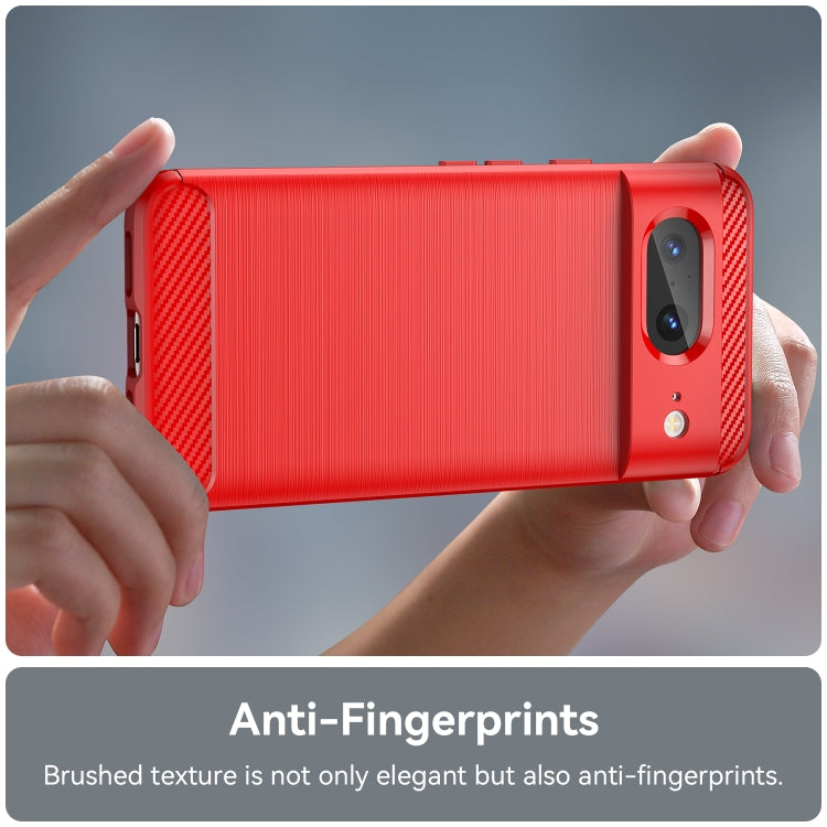 For Google Pixel 8 Carbon Fiber Brushed Texture TPU Case