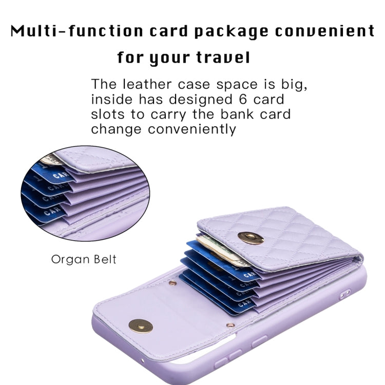 For Samsung Galaxy S23+ 5G Vertical Wallet Rhombic Leather Phone Case