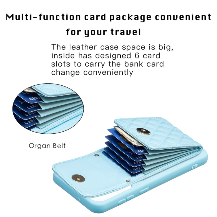 For Samsung Galaxy S23+ 5G Vertical Wallet Rhombic Leather Phone Case