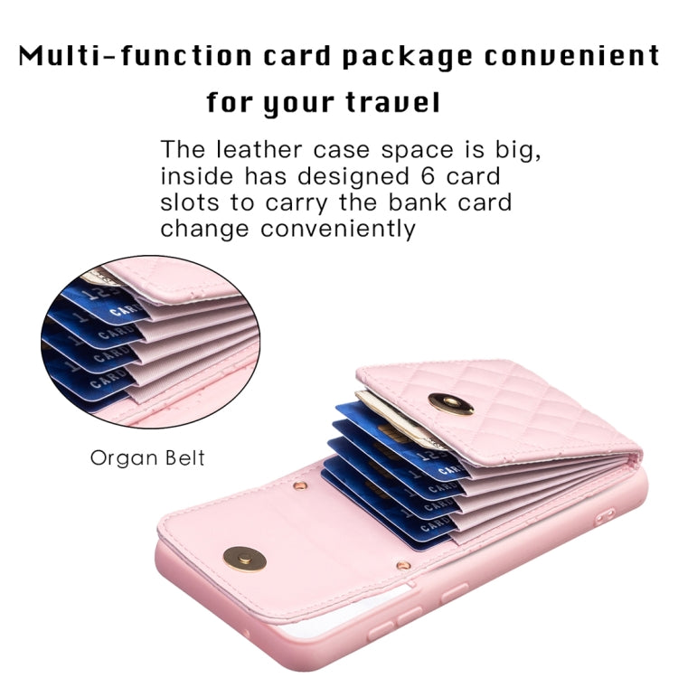 For Samsung Galaxy S21 FE 5G Vertical Wallet Rhombic Leather Phone Case