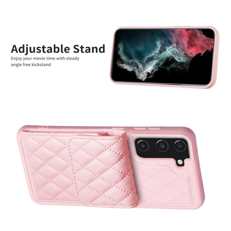 For Samsung Galaxy S21 FE 5G Vertical Wallet Rhombic Leather Phone Case