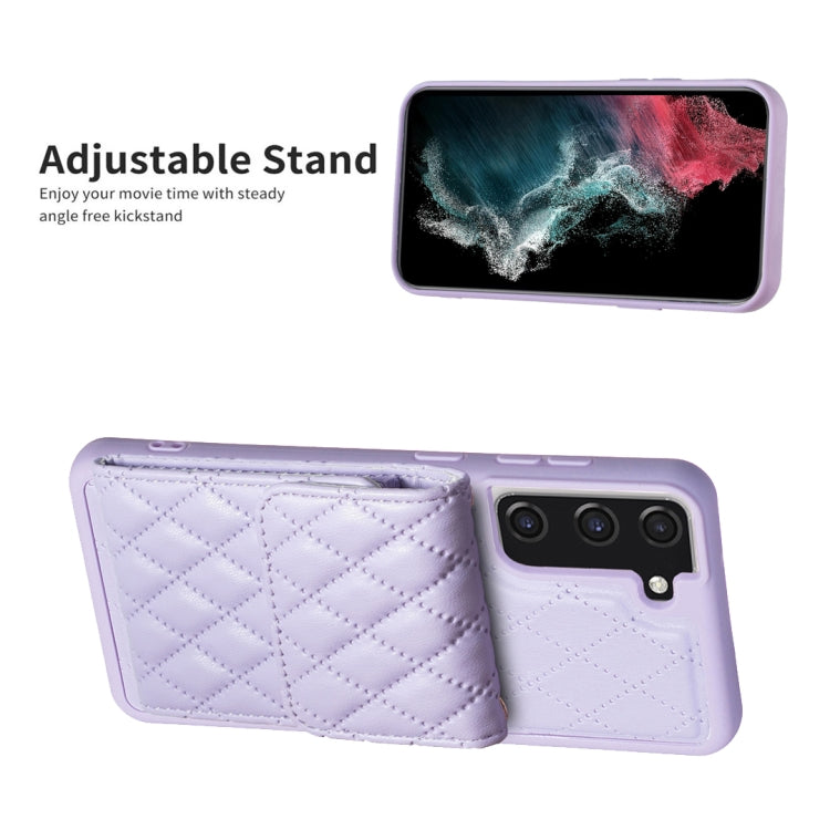 For Samsung Galaxy S21 FE 5G Vertical Wallet Rhombic Leather Phone Case